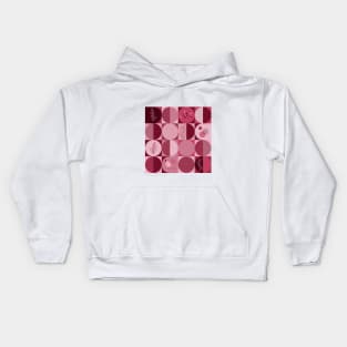 repeating geometry pattern with ornaments red color Kids Hoodie